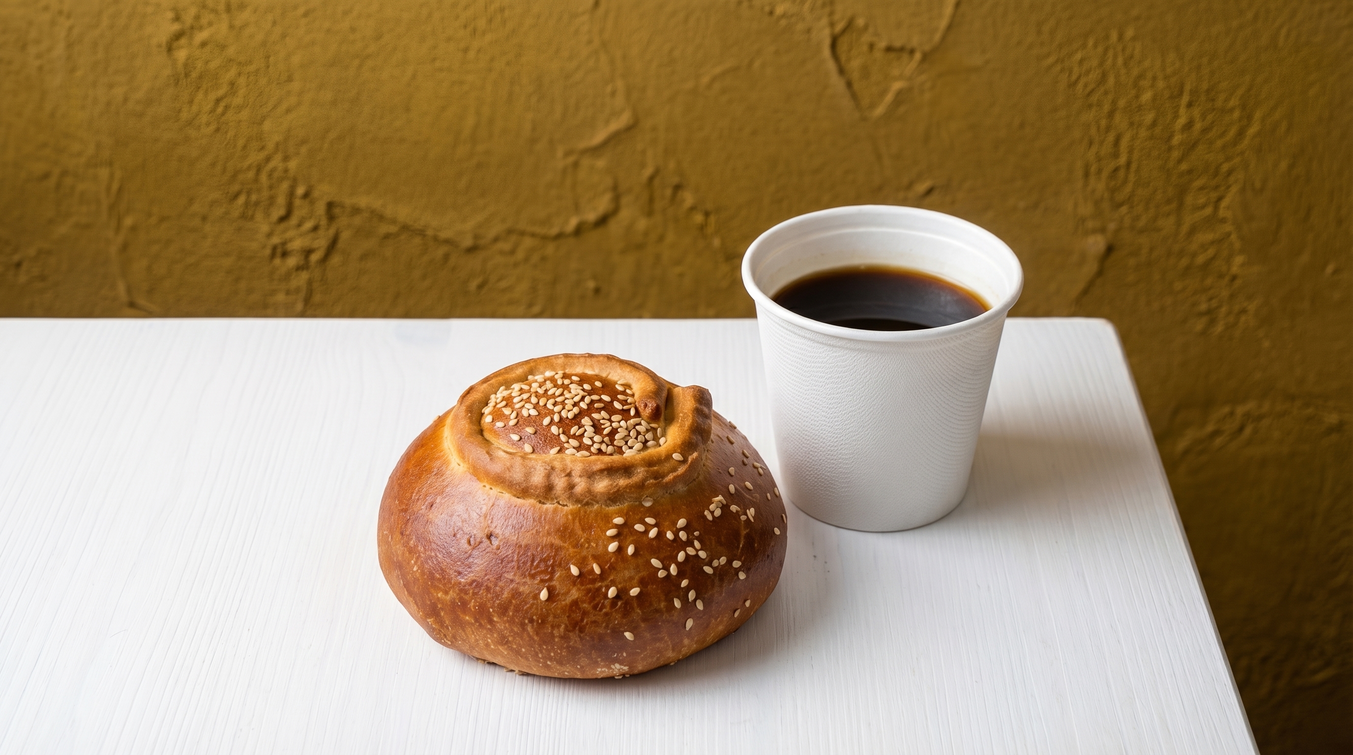 Pan guatemalteco fresco con caffe